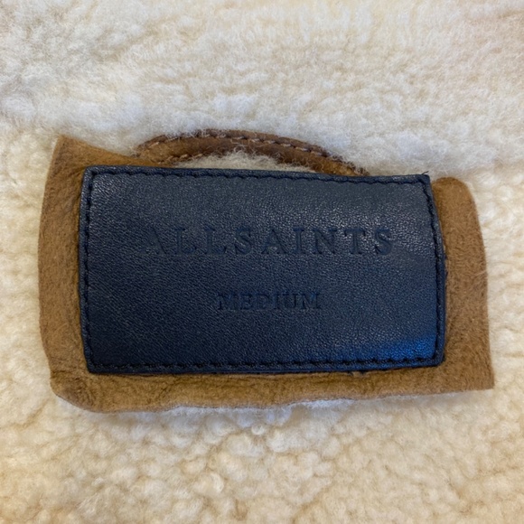 All Saints Shearling Farley Jacket - Picture 11 of 13